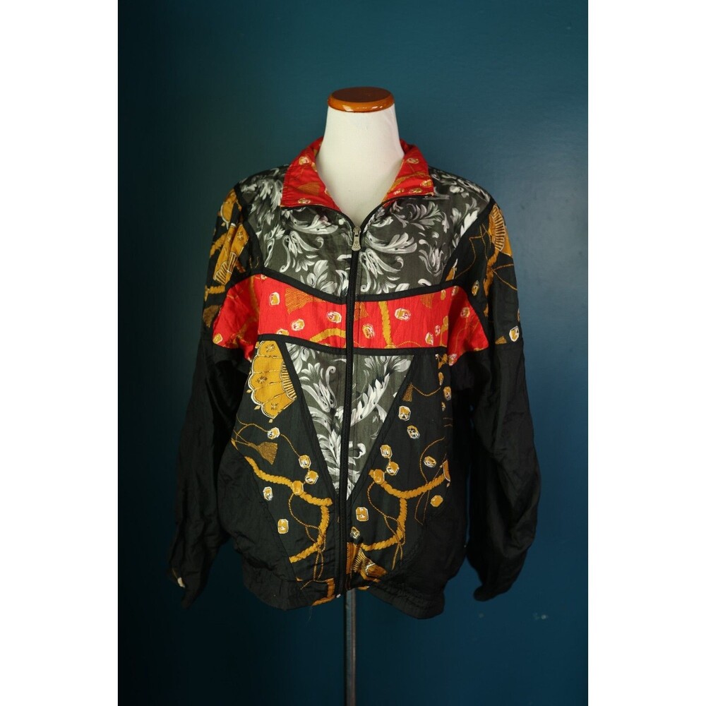 Vintage 80s 90s USA Olympic Windbreaker jacket size XL JC Penny Sports Abstract